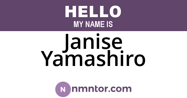 Janise Yamashiro