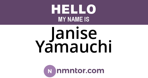 Janise Yamauchi