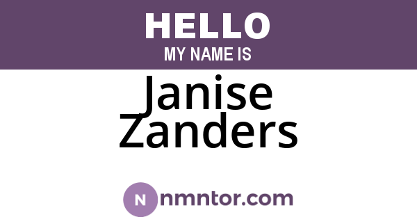 Janise Zanders