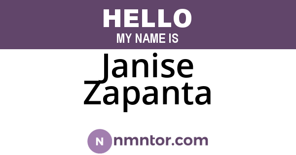 Janise Zapanta