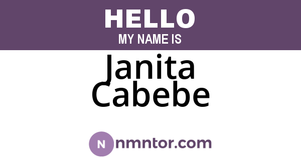 Janita Cabebe