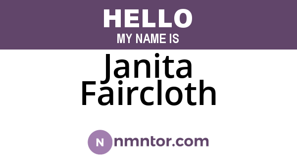 Janita Faircloth