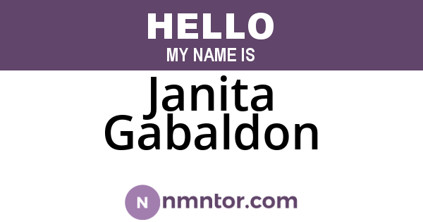Janita Gabaldon