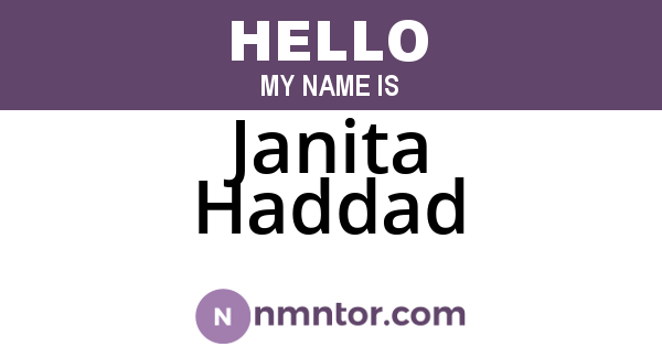 Janita Haddad