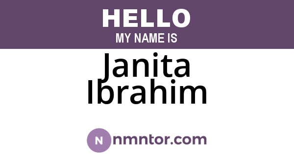 Janita Ibrahim