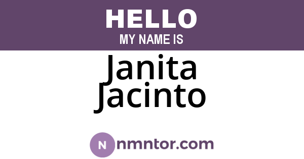 Janita Jacinto