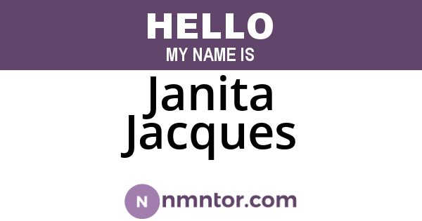 Janita Jacques