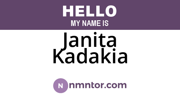 Janita Kadakia