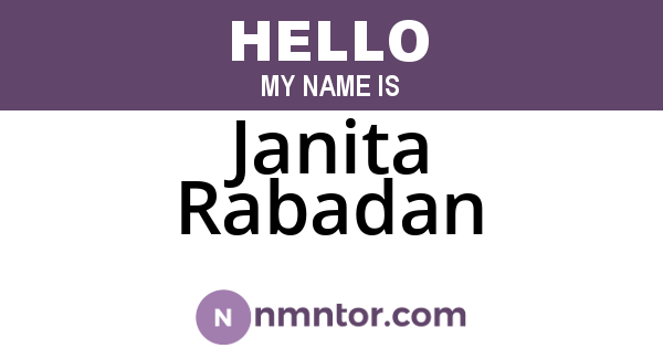 Janita Rabadan