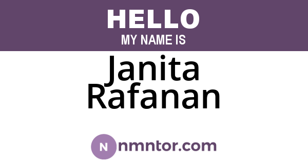 Janita Rafanan