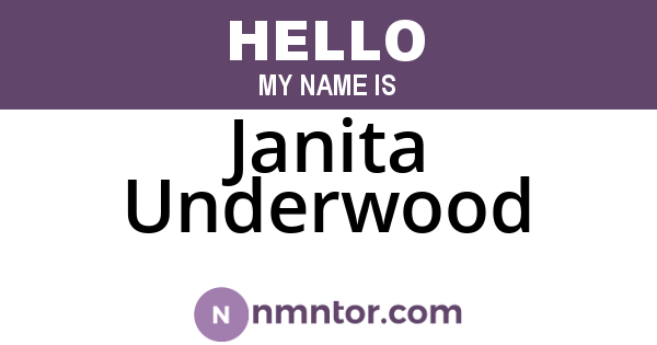 Janita Underwood