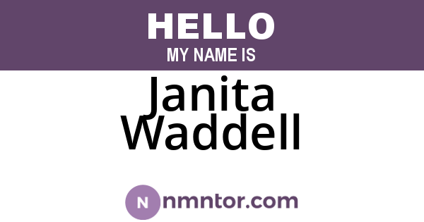 Janita Waddell