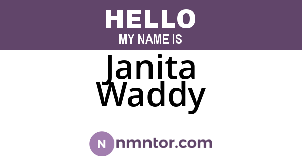 Janita Waddy
