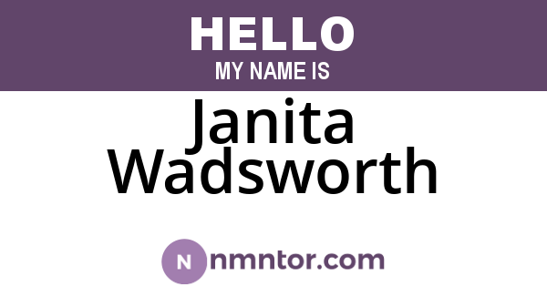 Janita Wadsworth