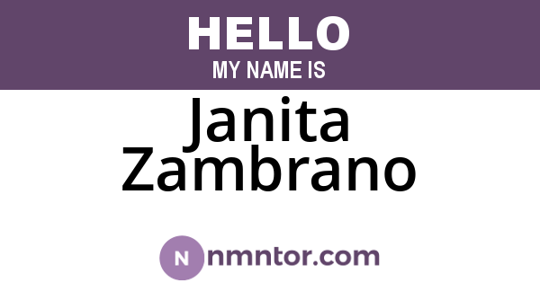 Janita Zambrano