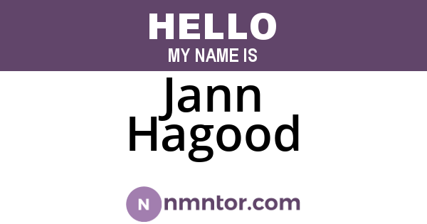 Jann Hagood