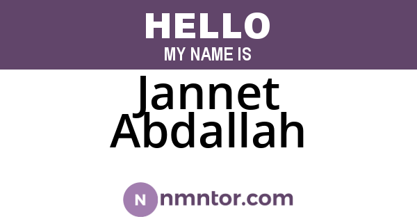 Jannet Abdallah