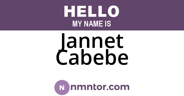Jannet Cabebe