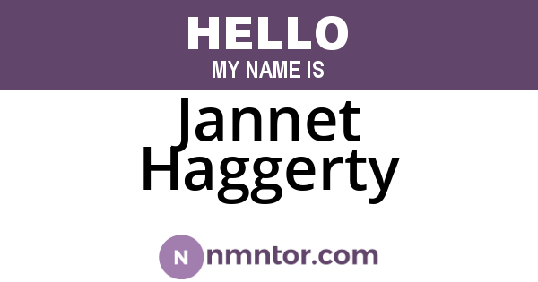 Jannet Haggerty