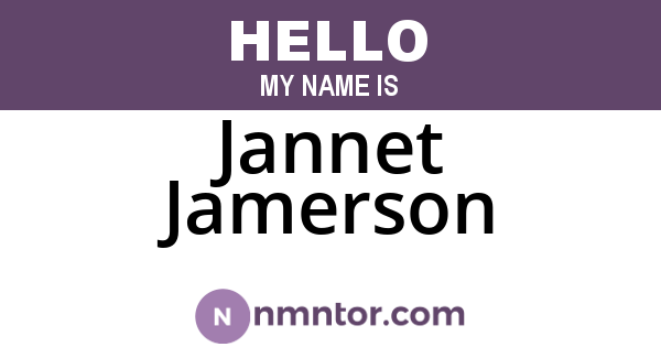 Jannet Jamerson