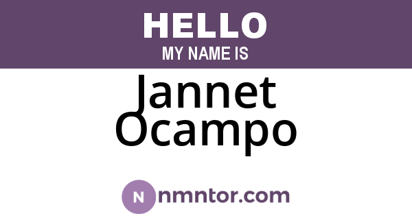 Jannet Ocampo