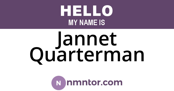 Jannet Quarterman