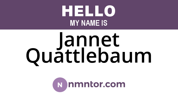 Jannet Quattlebaum