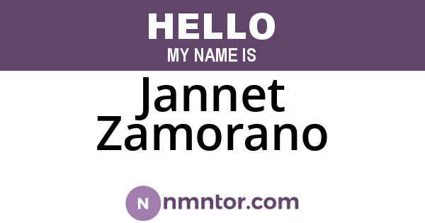 Jannet Zamorano