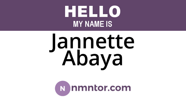 Jannette Abaya