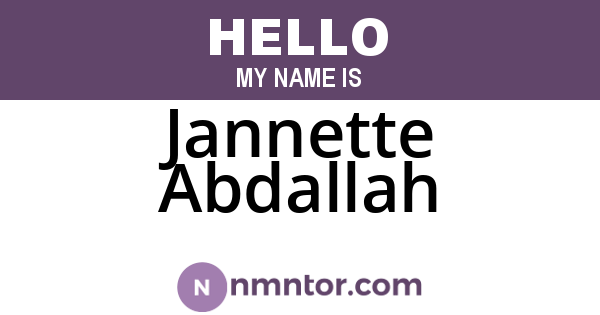 Jannette Abdallah