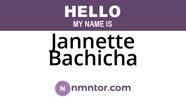 Jannette Bachicha