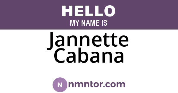 Jannette Cabana