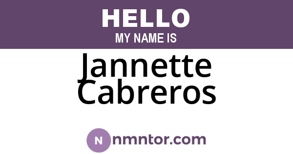 Jannette Cabreros