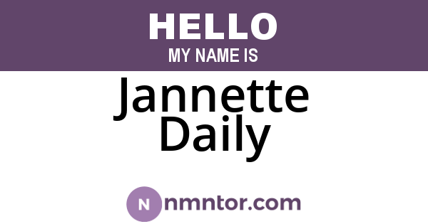 Jannette Daily