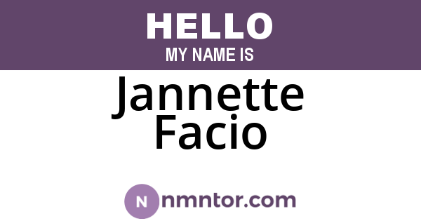 Jannette Facio