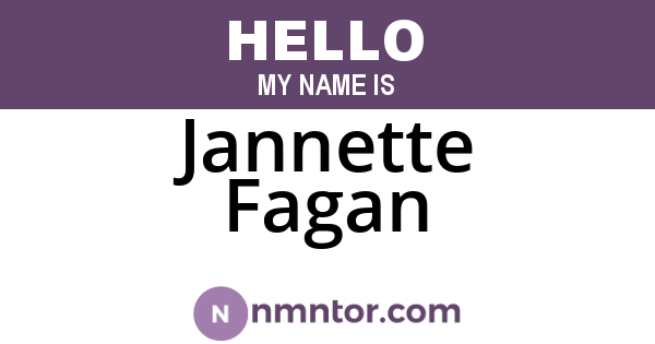 Jannette Fagan