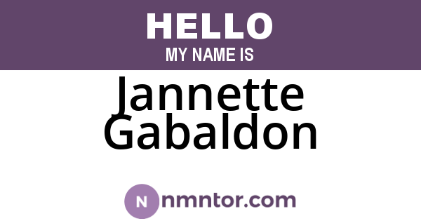 Jannette Gabaldon