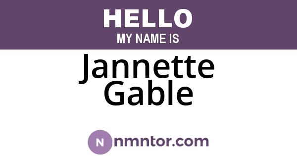 Jannette Gable