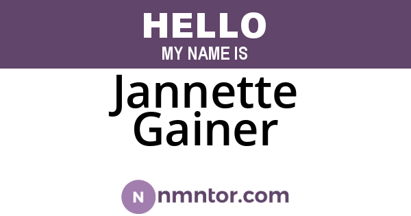Jannette Gainer