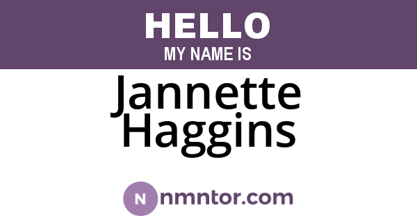 Jannette Haggins