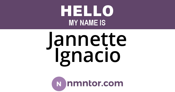 Jannette Ignacio