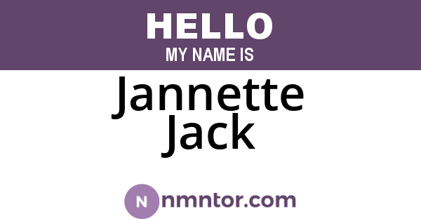 Jannette Jack
