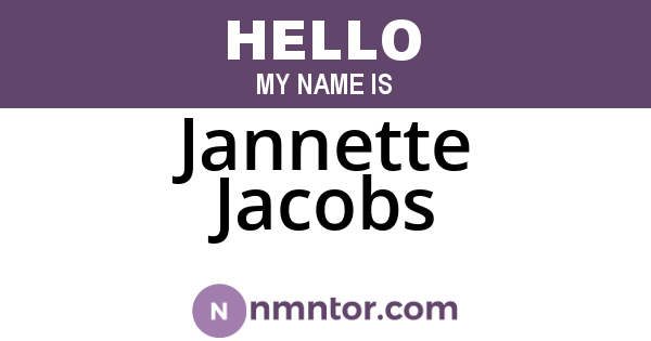 Jannette Jacobs