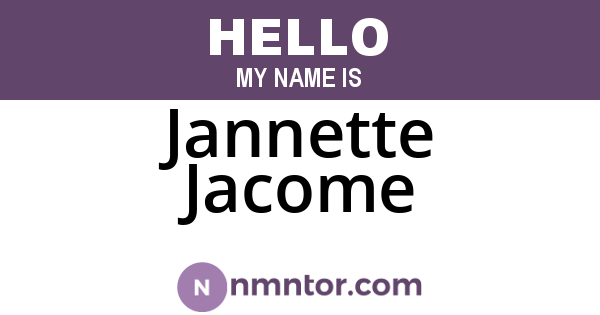 Jannette Jacome