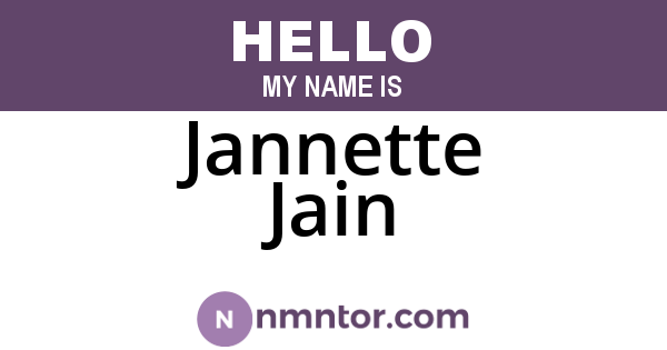 Jannette Jain