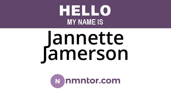Jannette Jamerson