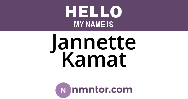 Jannette Kamat