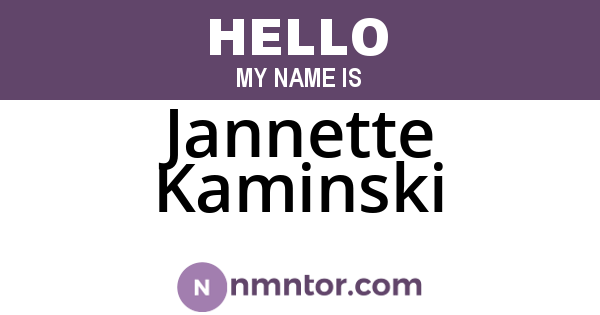Jannette Kaminski