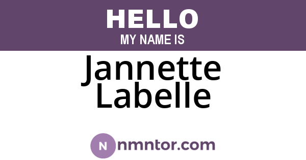Jannette Labelle