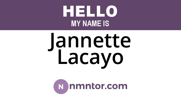 Jannette Lacayo